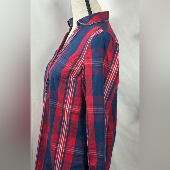 Tommy Hilfiger Red and Blue Button Down Shirt - Picture 3 of 10